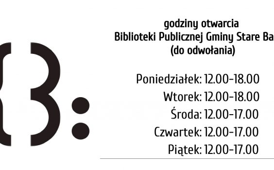 Uwaga! Nowe godziny pracy biblioteki dla Czytelników.