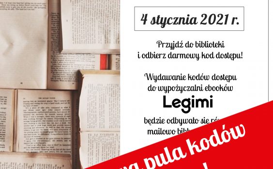 Styczniowe kody Legimi – pula kodów wyczerpana!