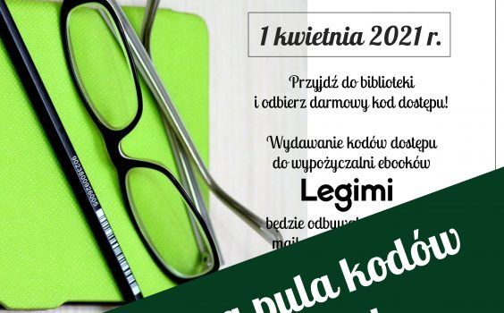 Kwietniowe kody Legimi – pula kodów wyczerpana!