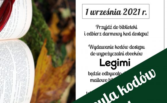 Wrześniowe kody Legimi – pula kodów wyczerpana!