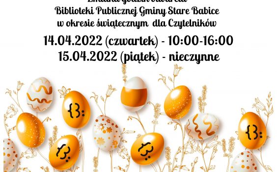 Zmiana godzin otwarcia Biblioteki w okresie świątecznym dla Czytelników.